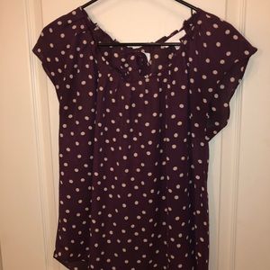 Lauren Conrad Dolman top with bow Size M